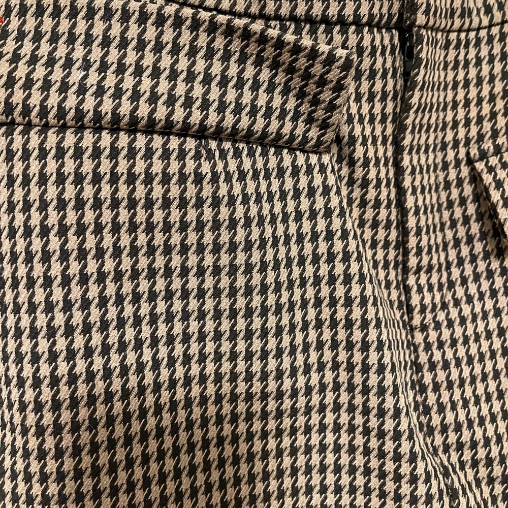 Zara Brown Houndstooth High Waist Tailored Skort Preppy Chic Academia Medium - Picture 4 of 11